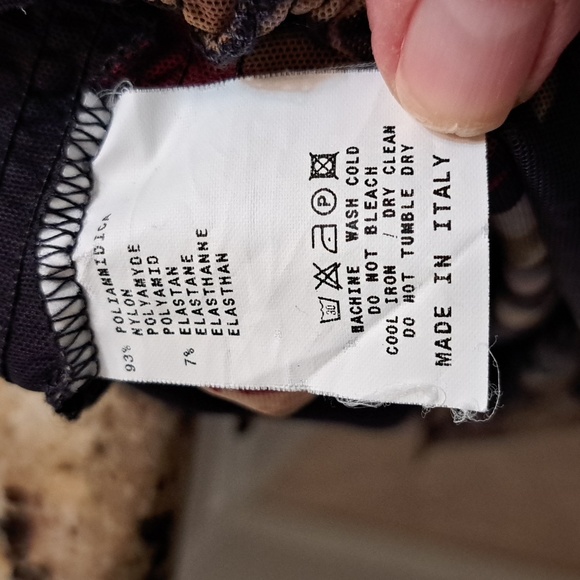 Etro Floral Nylon Stretch Turtleneck Made in Italy European sz48 US M - Picture 10 of 10